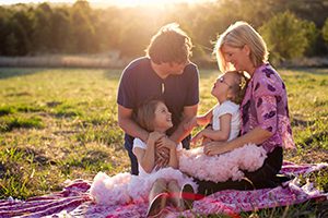 Jay and Helena with their daughters Jazmine and Sunshine.