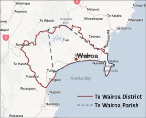 Indicative borders of Wairoa District and Parish.