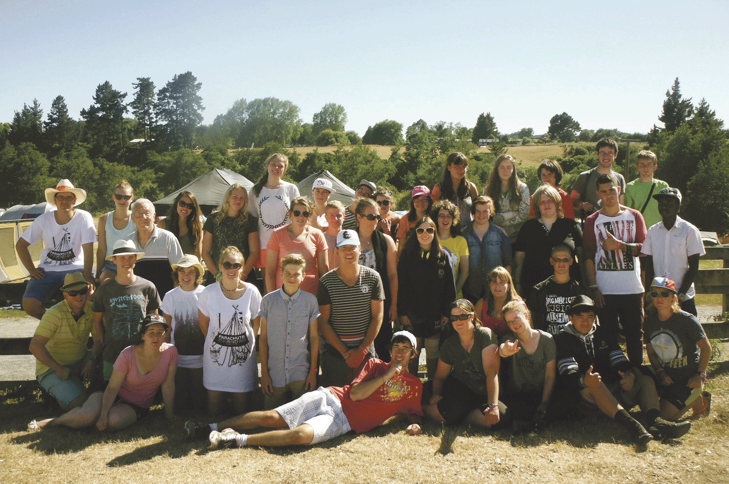 Young people from LifeTeen, based in St Patrick's parish Kilbirnie, at the recent Parachute festival.