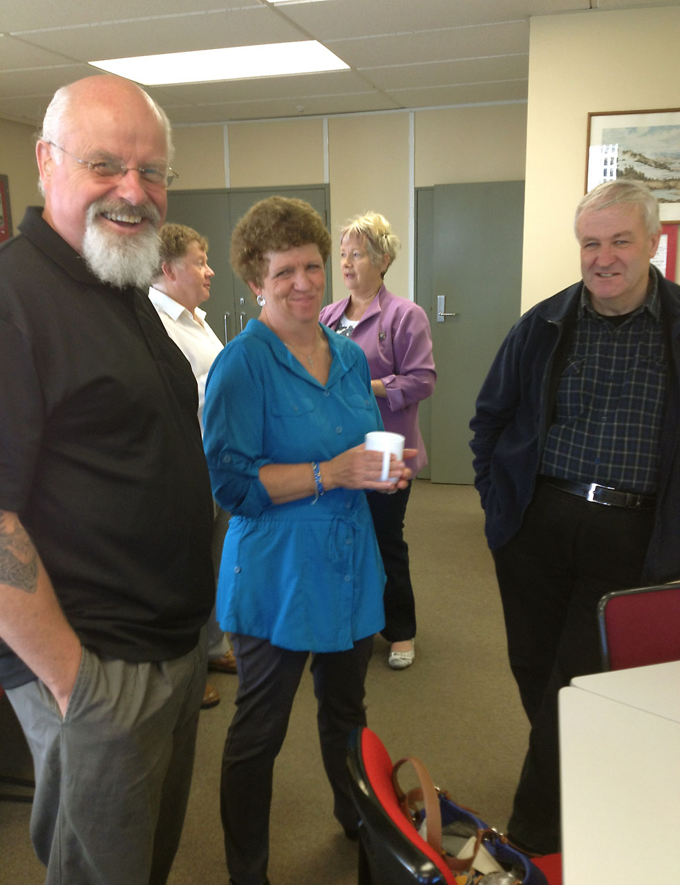 Launch Out: Joe Green, Christine Walkerdine and Terry McAuliffe.