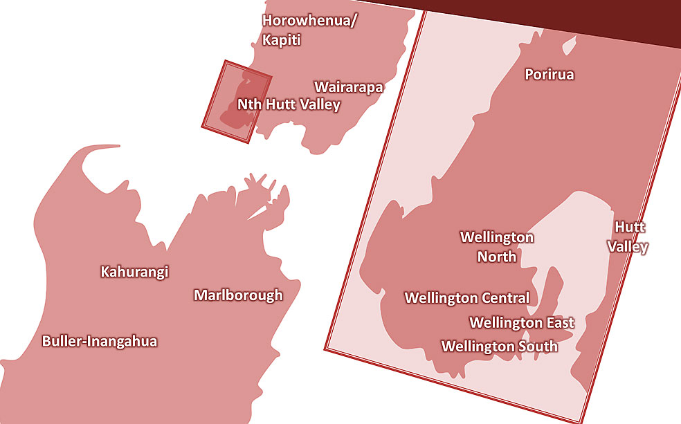 The 12 pastoral areas of the archdiocese.