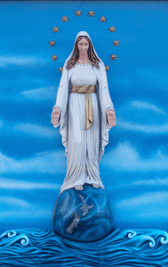 Our Lady of the Assumption, made at the Studio of John the Baptist for St Mary's Parish, Northcote.