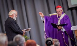 Cardinal John commissions Joe Green as Lay Pastoral Leader for the new Parish of Wellington South. Photo: Adri Widyanto and Brian Suhada