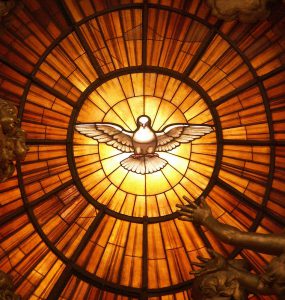 Gian Lorenzo Bernini – Dove of the Holy Spirit – ca. 1660, stained glass, Throne of St Peter, St Peter’s Basilica, Vatican.  Photo: Wikimedia Commons/Dnalor