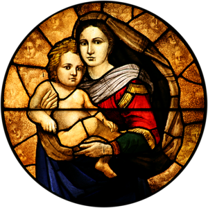 ‘Mary holding a young Jesus’. By Toby Hudson (Own work) [CC BY-SA 3.0 (http://creativecommons.org/licenses/by-sa/3.0) or GFDL (http://www.gnu.org/copyleft/fdl.html)], via Wikimedia Commons