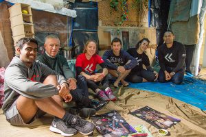 Members of the Challenge 2000 youth group in Johnsonville with Cardinal John Dew during their Caritas Challenge.