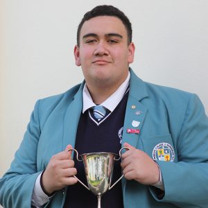 St Patrick’s College Silverstream’s Albert Fairbrother won the Bishop Cullinane Cup for Oratory, Section B.