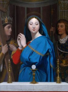 The Virgin of the Host, 1854, Jean Auguste Dominique Ingres, Musee D’Orsay, France. Image: Wikimedia Commons