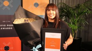 Gina Lefaoseu Deputy Principal at Porirua’s Holy Family School – one of only two people nationwide to be acknowledged in the education sector at the 2016 SunPix Pacific People’s Awards. Photo: Supplied