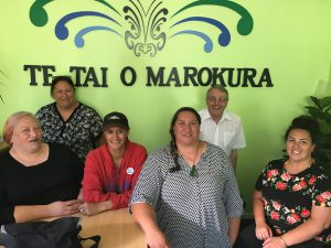 Hariata Kahu, Riria Allen, Rebecca Manawatu, Jaana Kahu, Fr Jeff Drane, Lisa Kahu.