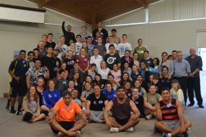 Archdiocese of Wellington Young Catholic Leaders at camp.