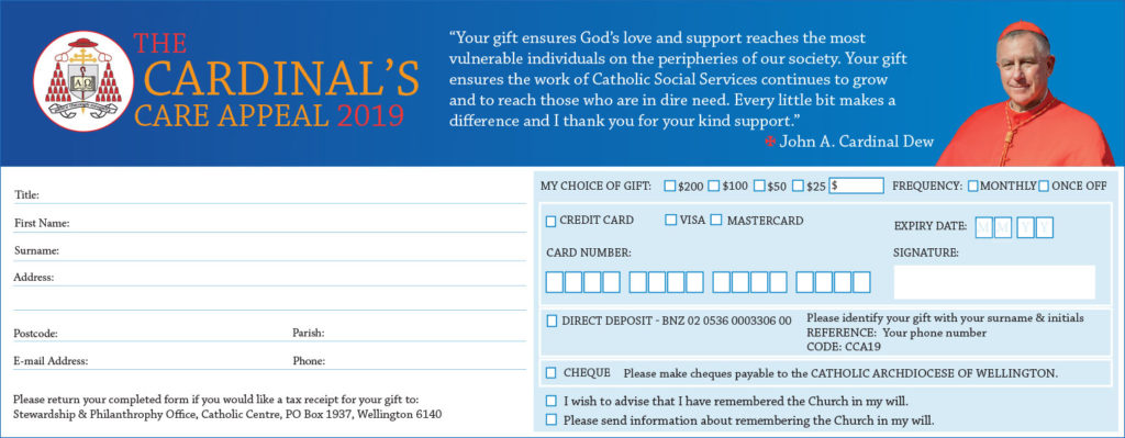 Cardinal’s Care Appeal 2019 Archdiocese of Wellington