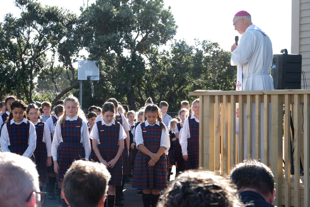 Archbishop Paul Martin blesses new classrooms Archdiocese of Wellington
