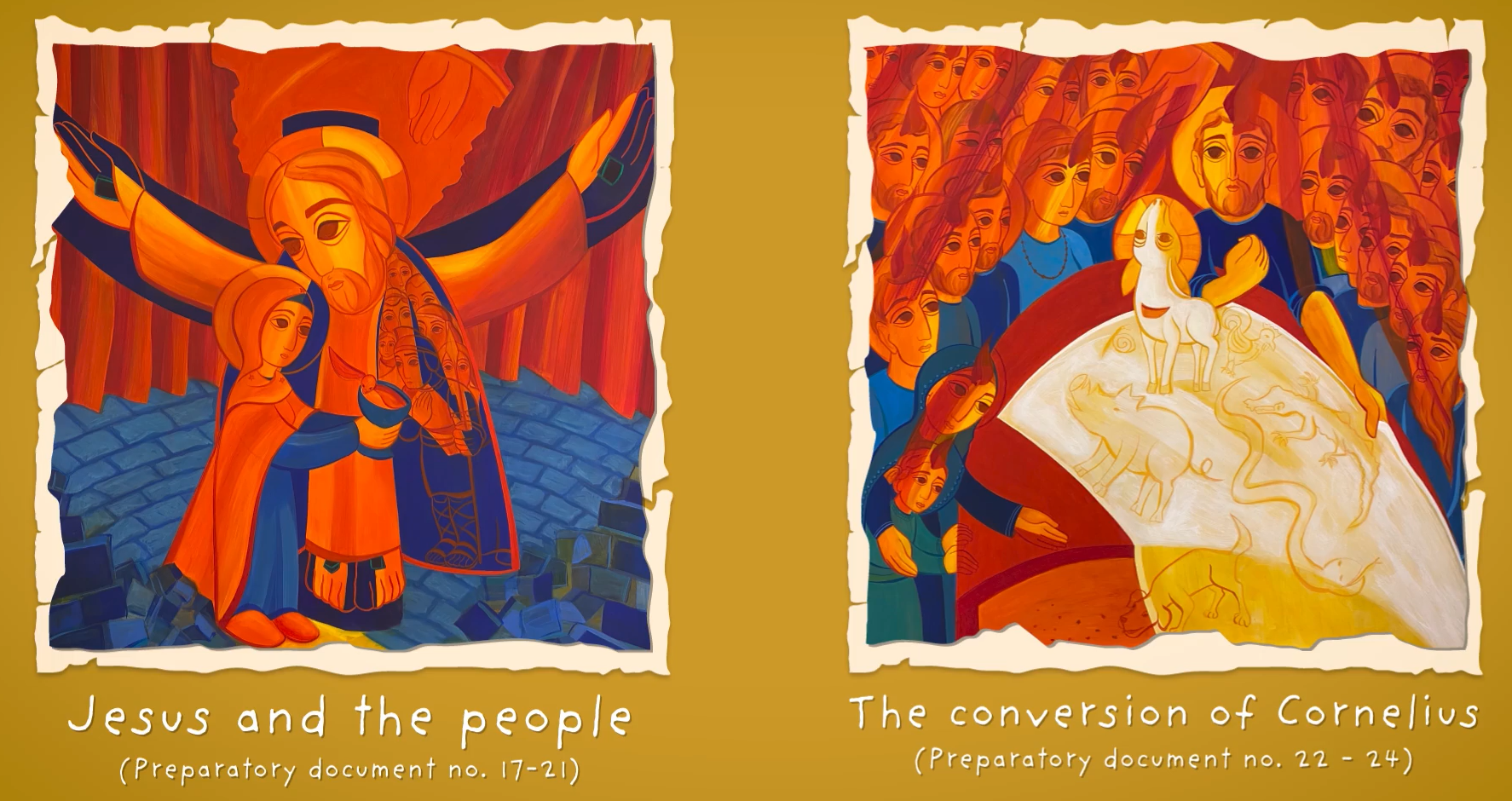 Synod Icons - click on the image to watch an explanation of the two icons of our Synod on Synodality Click on the image to watch an explanation of the two icons of our Synod on Synodality