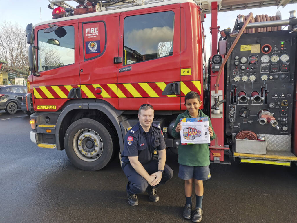 Reyon wins Fire and Emergency colouring competition  Archdiocese of Wellington